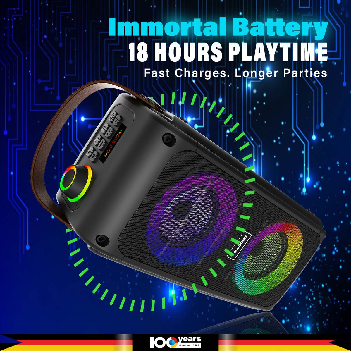 Atomik PS40 Elite Bluetooth 40W Outdoor Party Speaker
