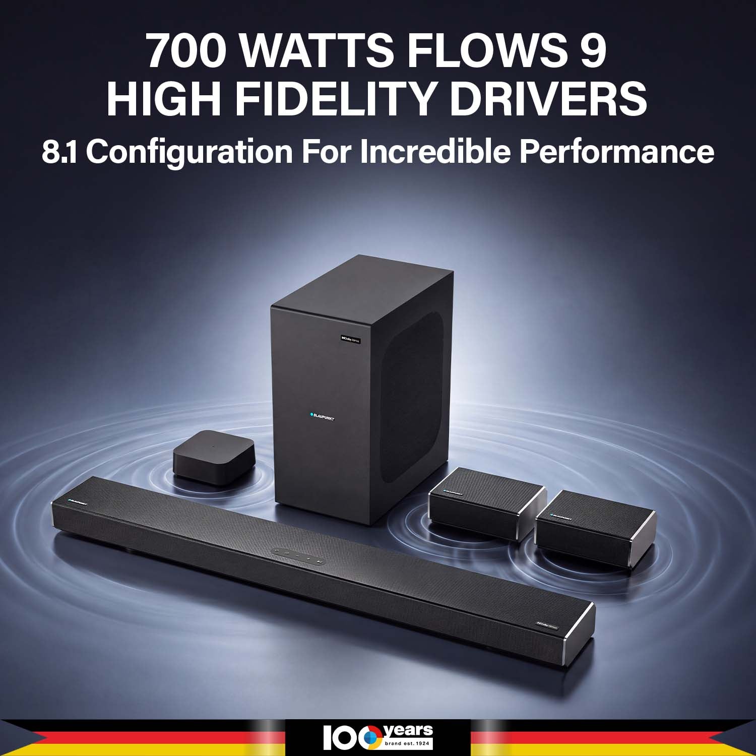 SBW600 Klassic 8.1 Dolby Atmos 700W Home Theatre II Blaupunkt