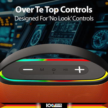 ATOMIK Grab 20W Portable Boombox Party Speaker (Orange)