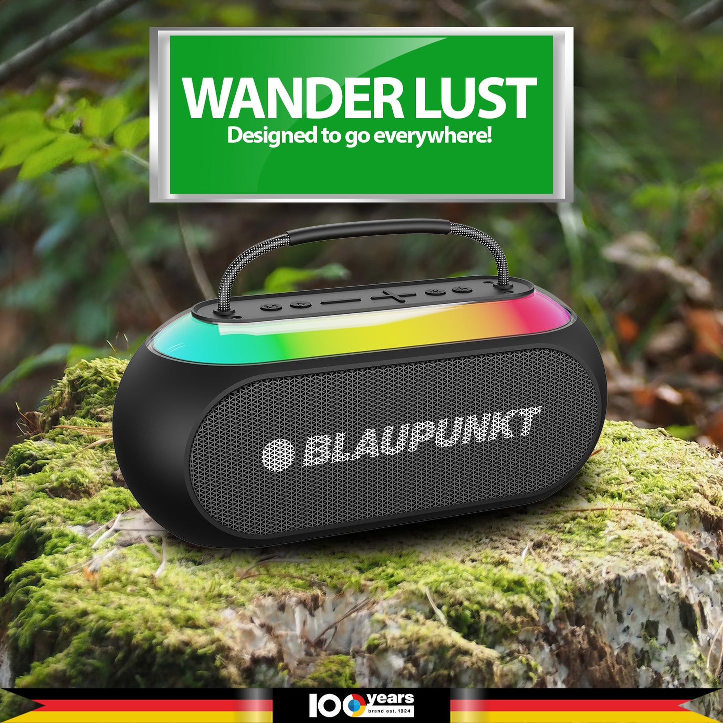 Atomik Kolors Boombox Portable Party Speaker (Black)