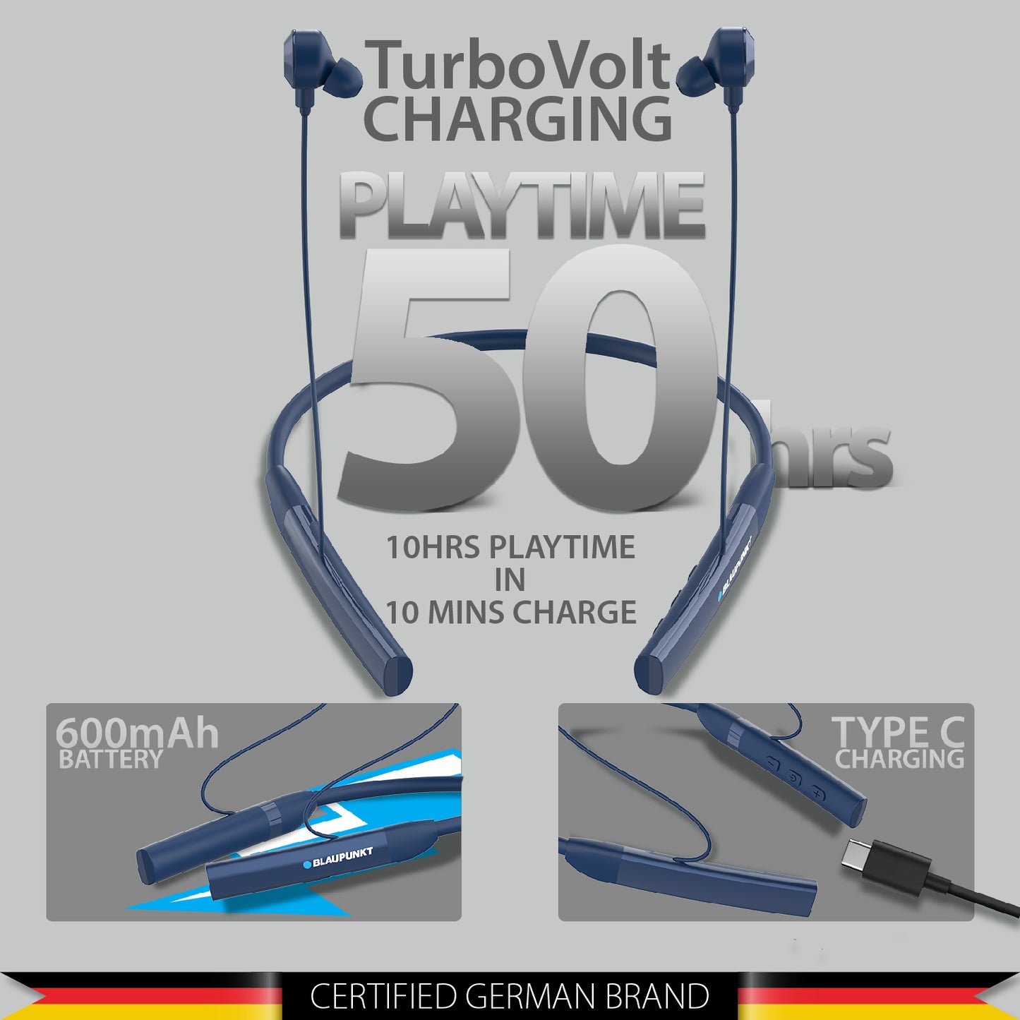 BE100 Neckband with Ultra-Long Playtime (GR) Refurbished
