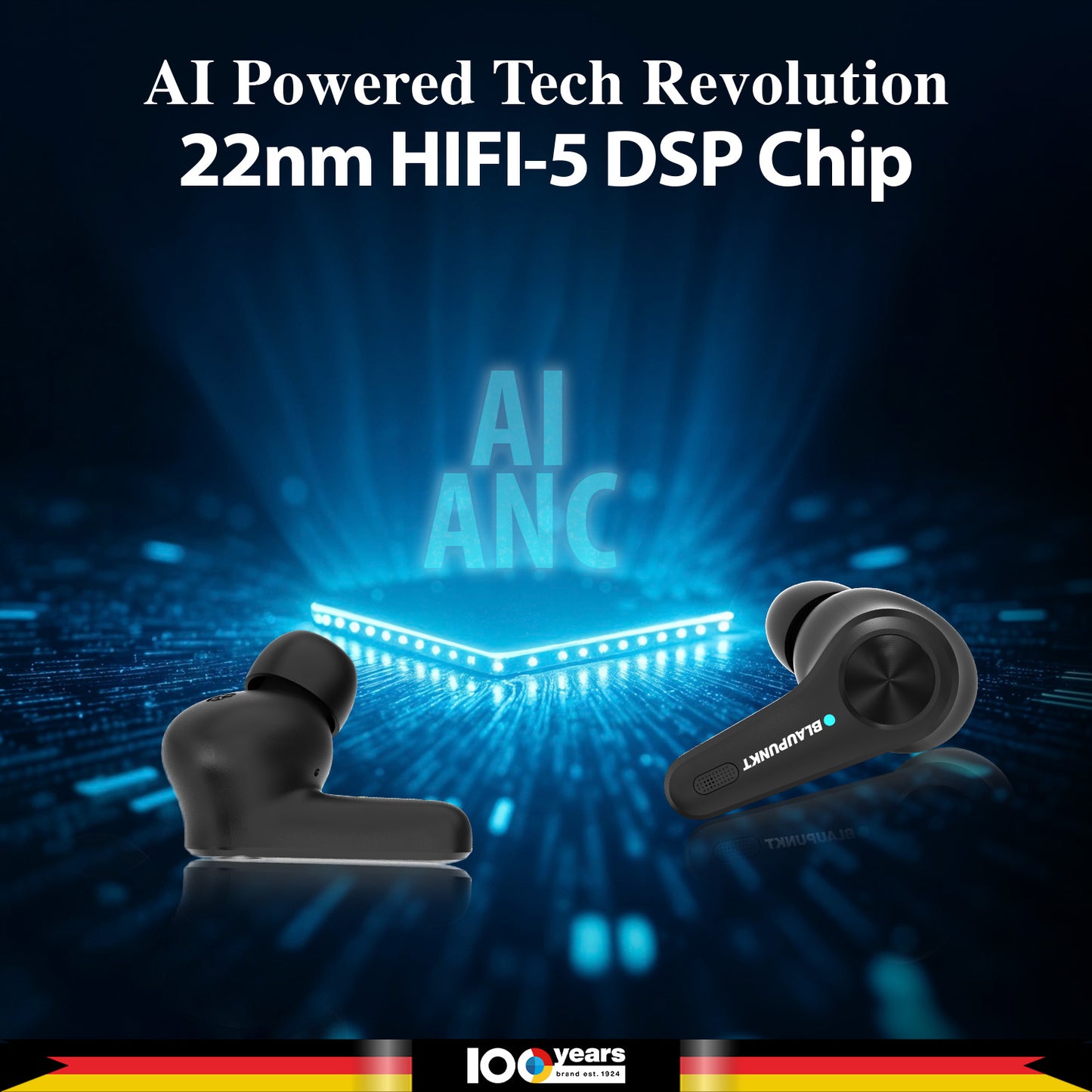 BTW300 Rhodium Moksha Hybrid ANC Earbuds