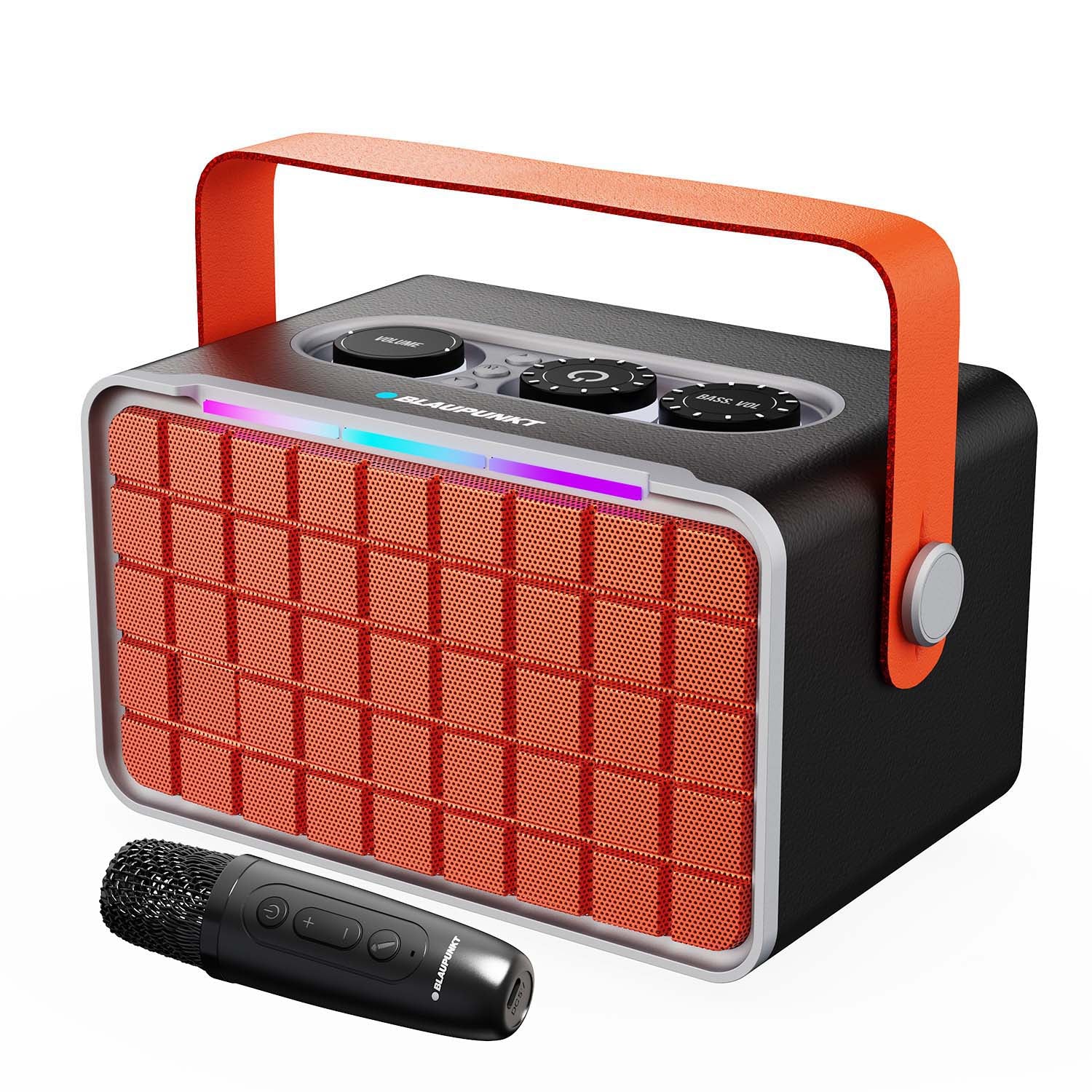 Atomik Retro Vibe 20W Portable Boombox Party Speaker (Orange)