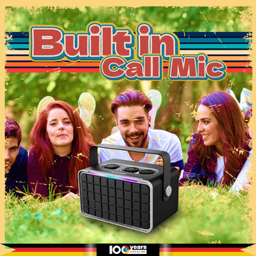 Atomik Retro Vibe 20W Portable Boombox Party Speaker (Black)
