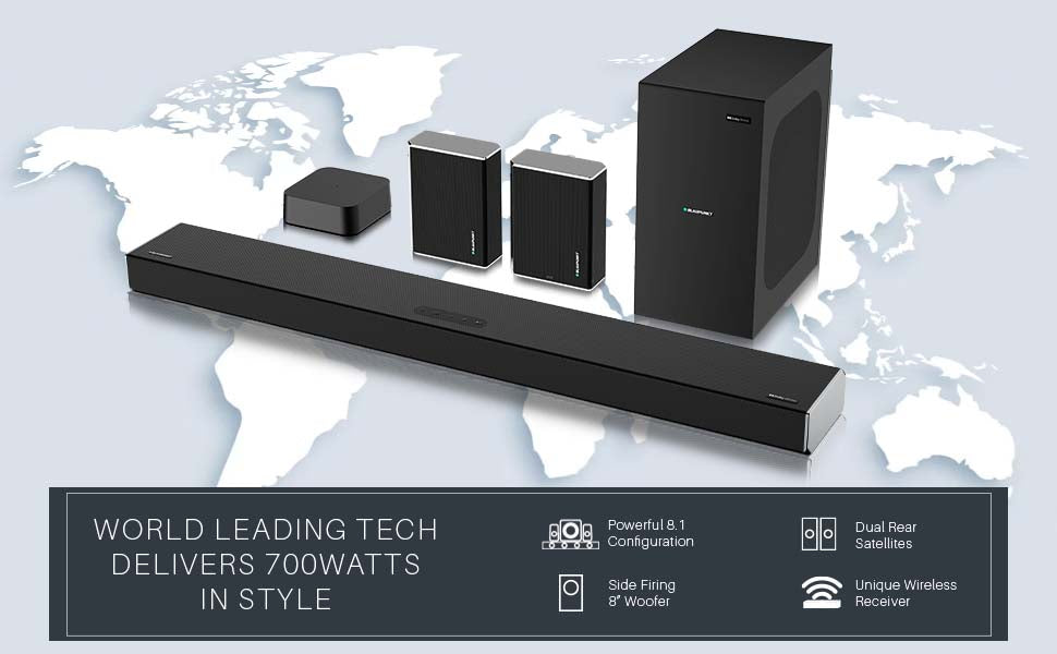 SBW600 Klassic 8.1 Dolby Atmos 700W Home Theatre II Blaupunkt