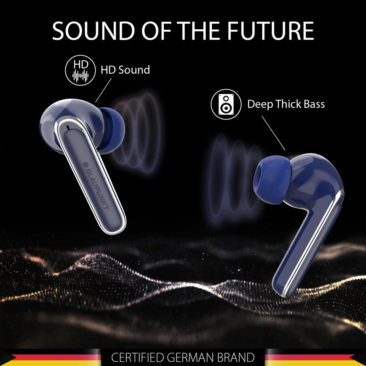 True Wireless Earbuds BTW100 Blue HD Sound