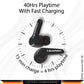 Recertified BTW07 MOKSHA ANC BK |Truly Wireless Earbuds: 40H Playtime